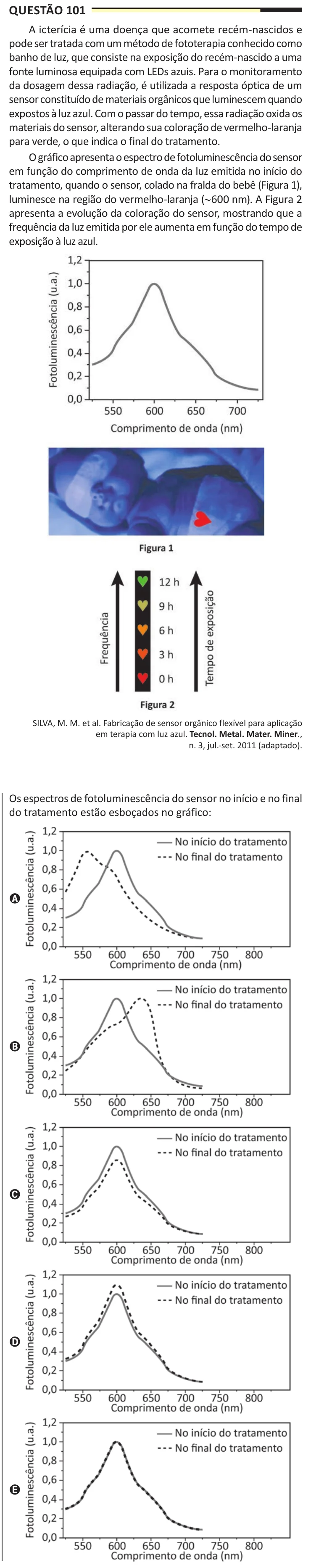 Questão 101 do ENEM 2025, aplicação regular, como saiu no caderno de prova