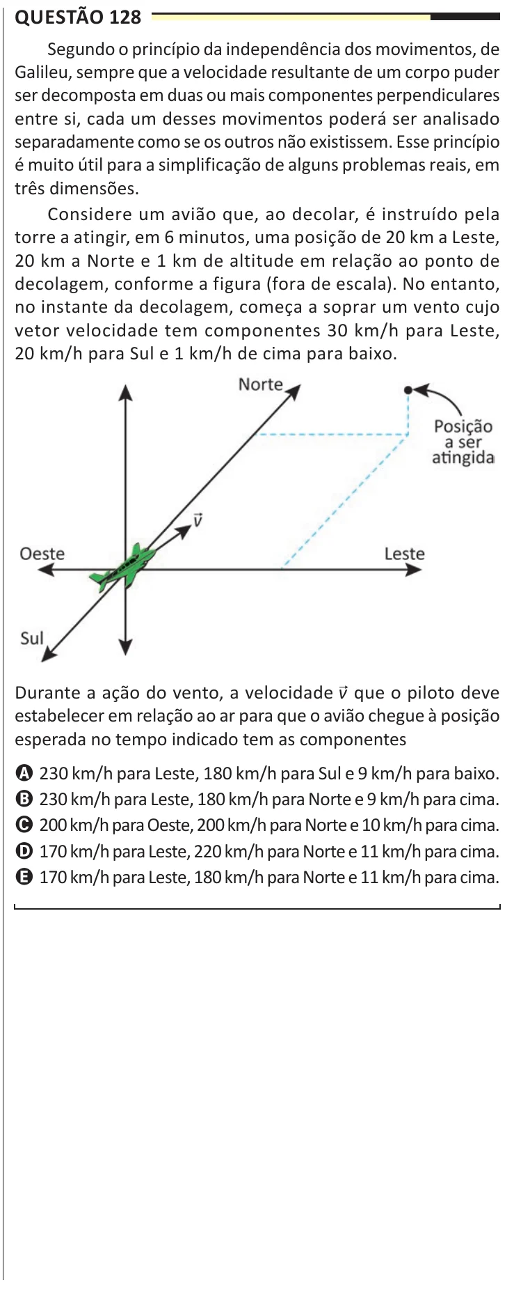 Questão 128 do ENEM 2025, aplicação regular, como saiu no caderno de prova
