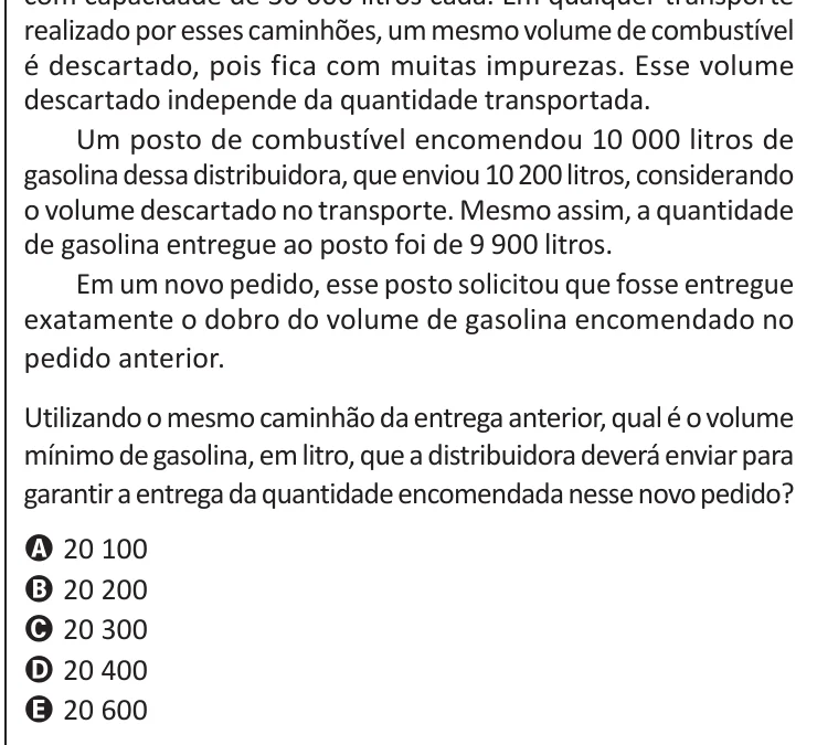Questão 138 do ENEM 2025, aplicação regular, como saiu no caderno de prova