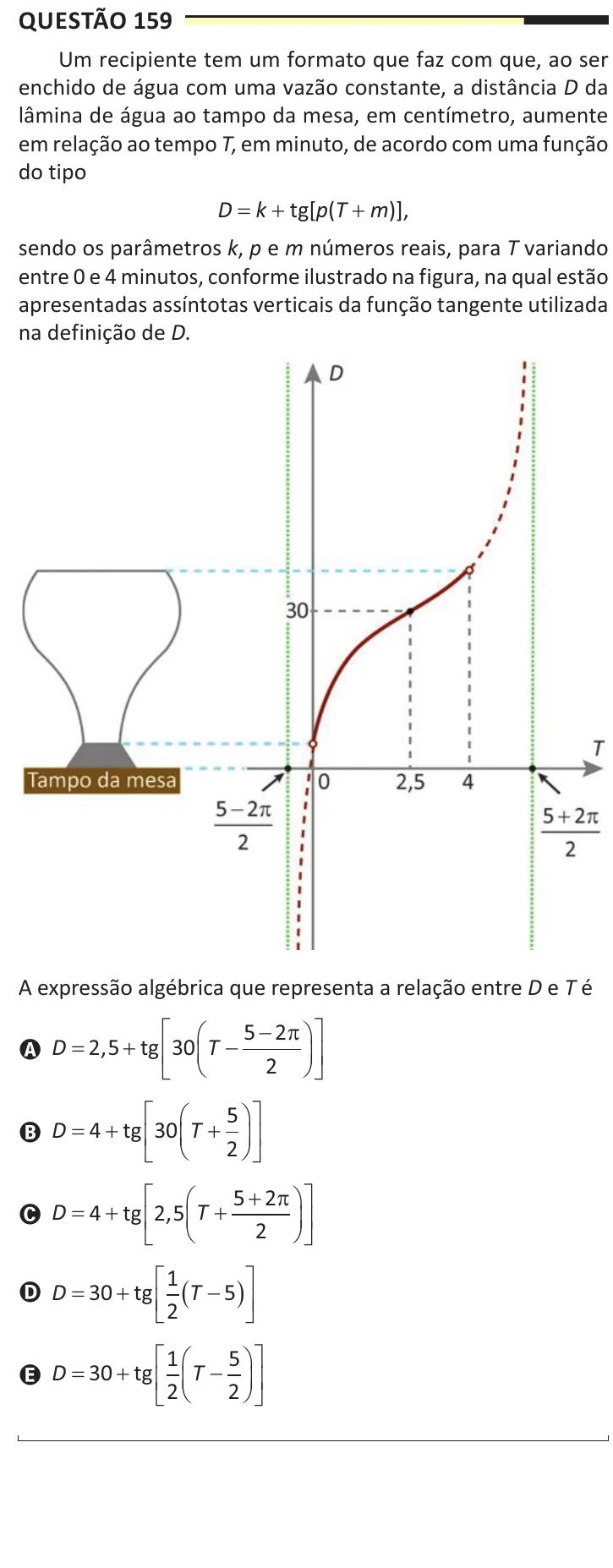 Questão 159 do ENEM 2025, aplicação regular, como saiu no caderno de prova