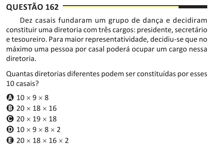 Questão 162 do ENEM 2025, aplicação regular, como saiu no caderno de prova